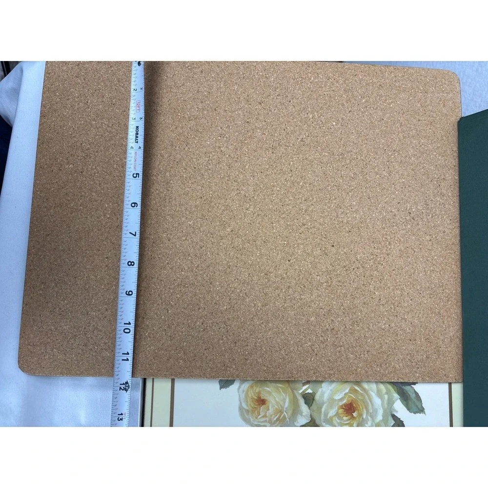Royal Table Placemats Set of 4 Cork Backed White Yellow Roses Floral England